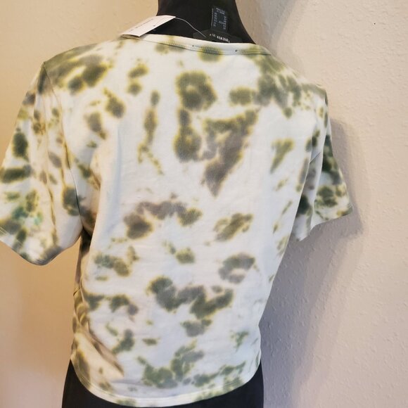 Tie Dye Women's Crop Top Short Sleeve 93% Cotton 7% Spandex Size 1X. - Picture 10 of 13